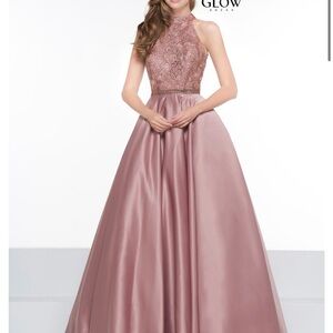 GLOW prom Dress cappuccino color